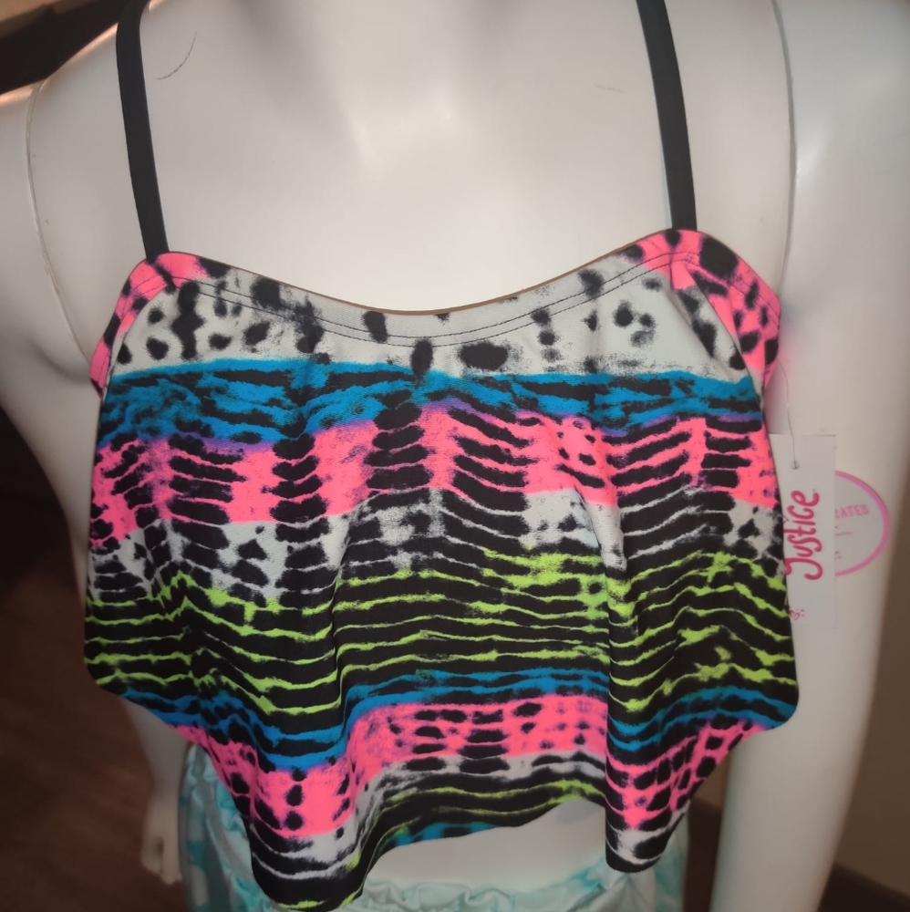 Justice bathing suit top (size 18)